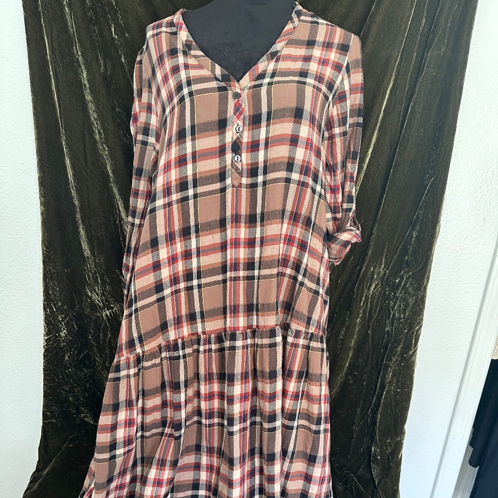 Zara Plaid Midi Dress - Picture 5 of 9